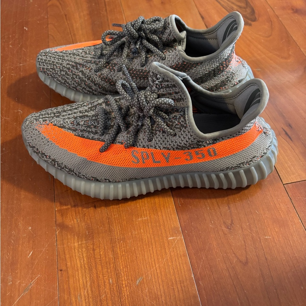 Yeezy Boost 350 V2 in Gray and Orange